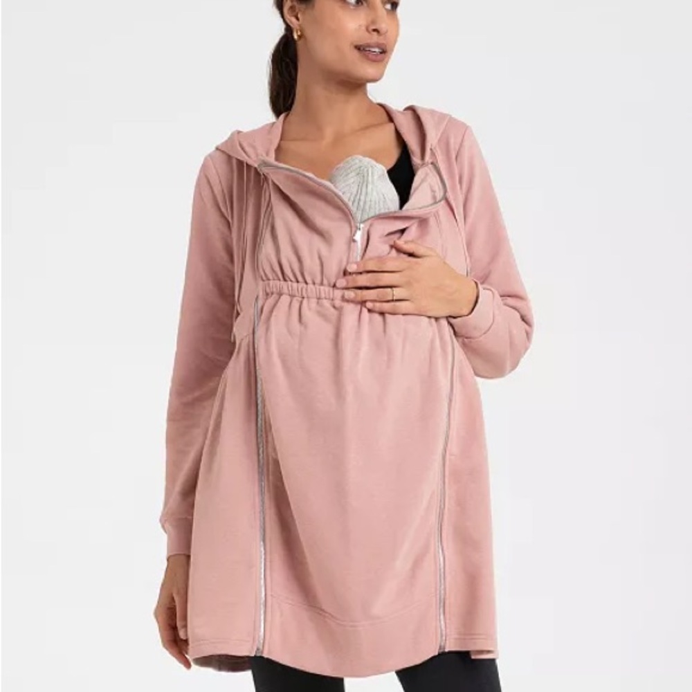 Seraphine maternity and baby wearing Hoodie - Picture 4 of 8